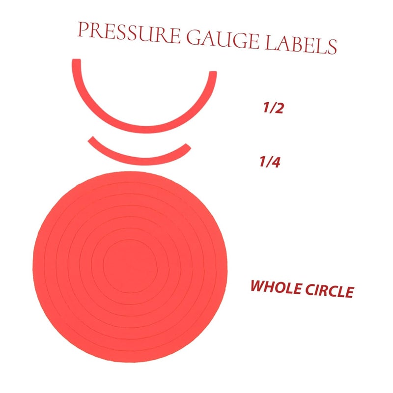 Gatuida 7 Sheets Pressure Gauge Identification Stickers Red Easy Apply Removable Labels - Image 3